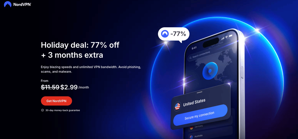 NordVPN is the best VPN to access OnlyFans in the US without age verification