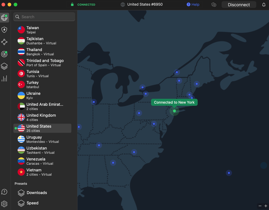 Connect to a NordVPN server in the US and access ChatGPT-5.2