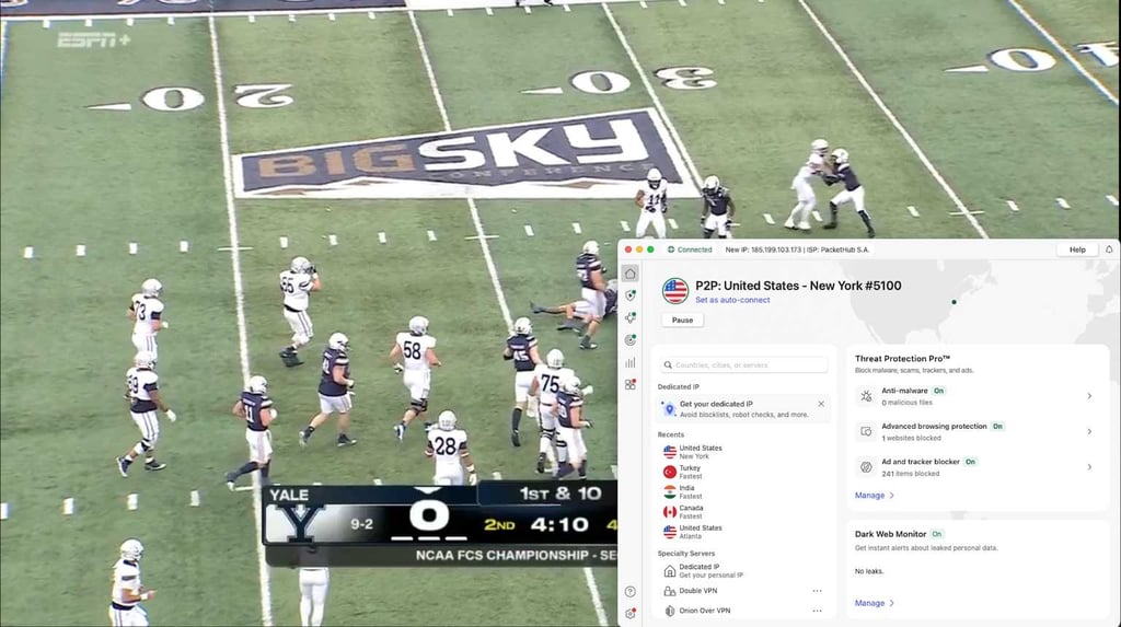 Bypass ESPN blackouts with NordVPN