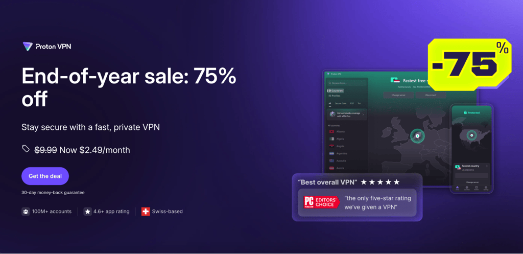 Proton VPN easily bypasses SpankBang age verification in the UK