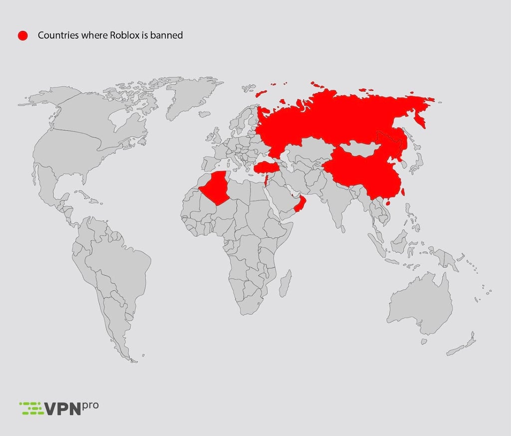 Countries that banned Roblox