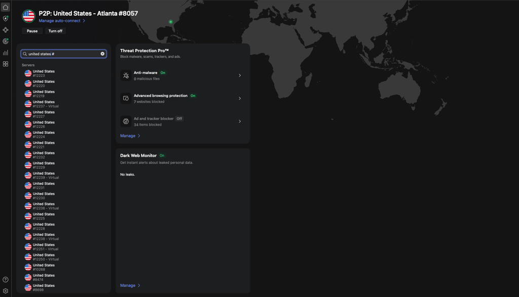 NordVPN US servers list