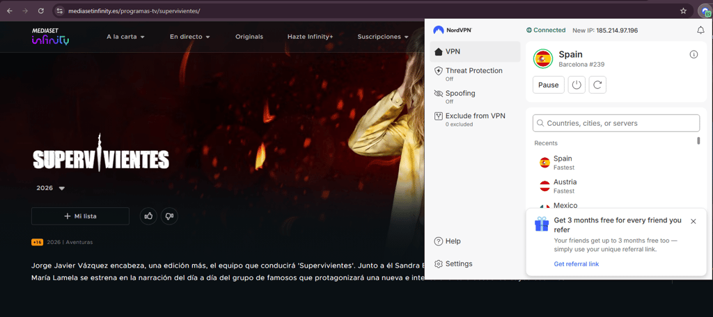 Mediaset unblock