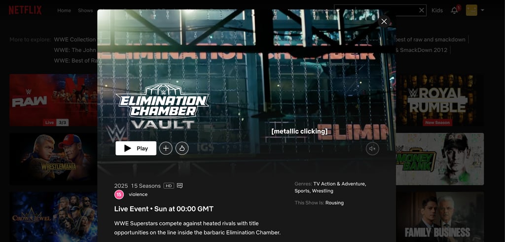 Watch WWE Elimination Chamber 2026 on Netflix in the US with NordVPN