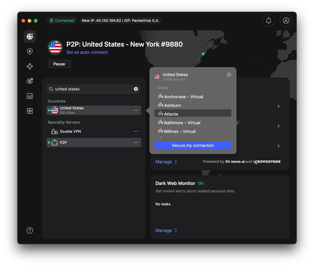 NordVPN US server list to unblock Kalshi