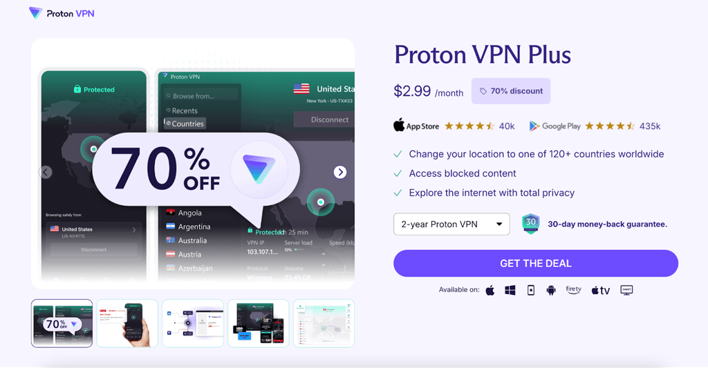 Proton VPN is the best VPN to bypass Spicychat AI age verification