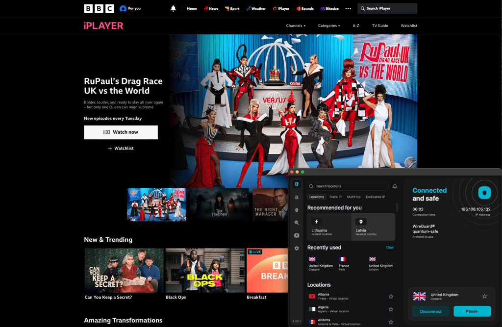 Surfshark unlocking BBC iPlayer