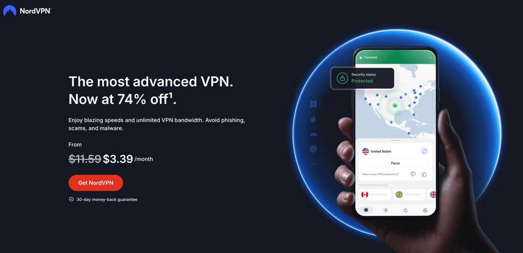 NordVPN is the best VPN to watch porn in Alabama