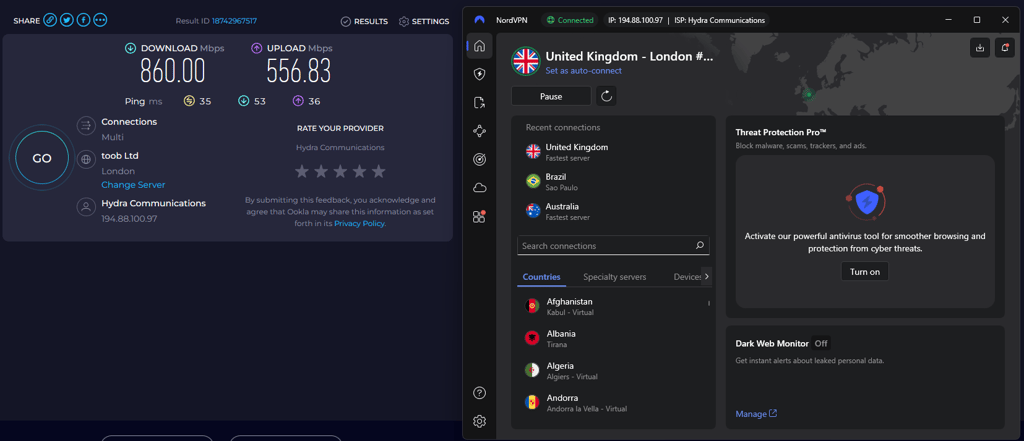 NordVPN is the fastest VPN based on my tests