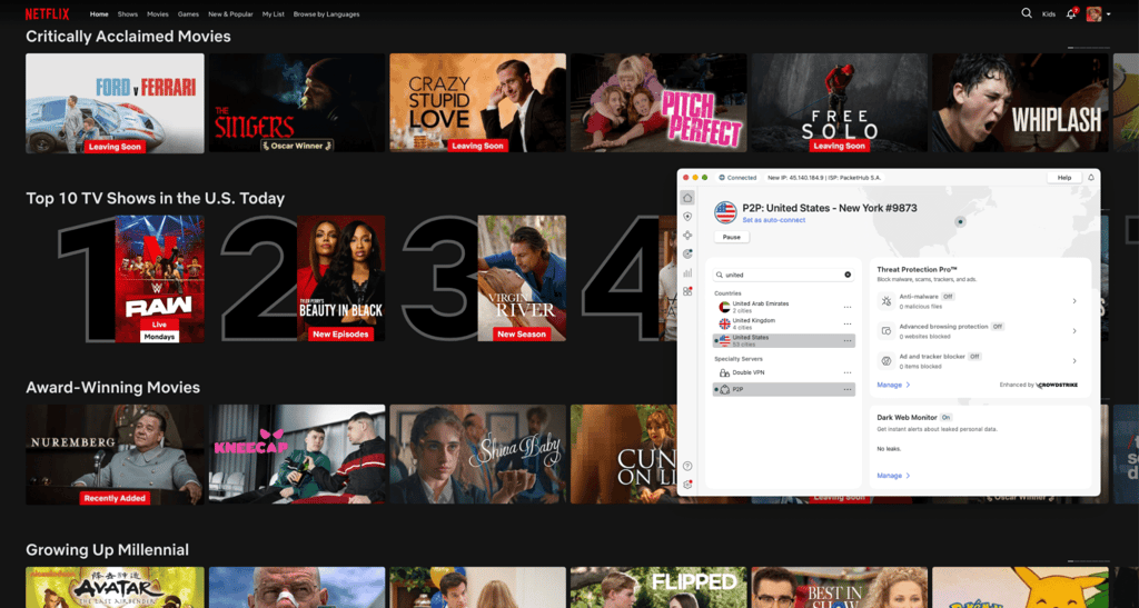 NordVPN could easily unblock Netflix in multiple locations