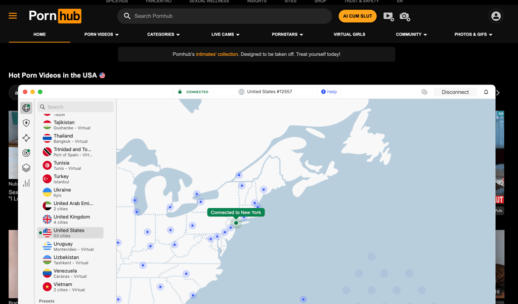 NordVPN unblocking PornHub in Arizona