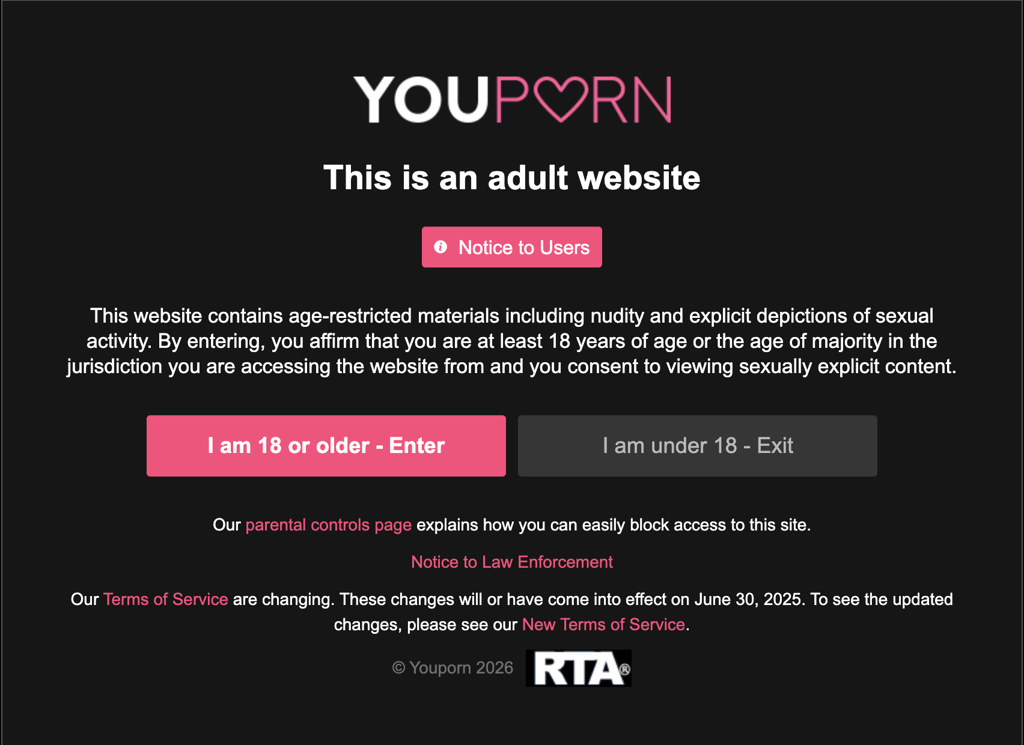 YouPorn age verification prompt in Alabama