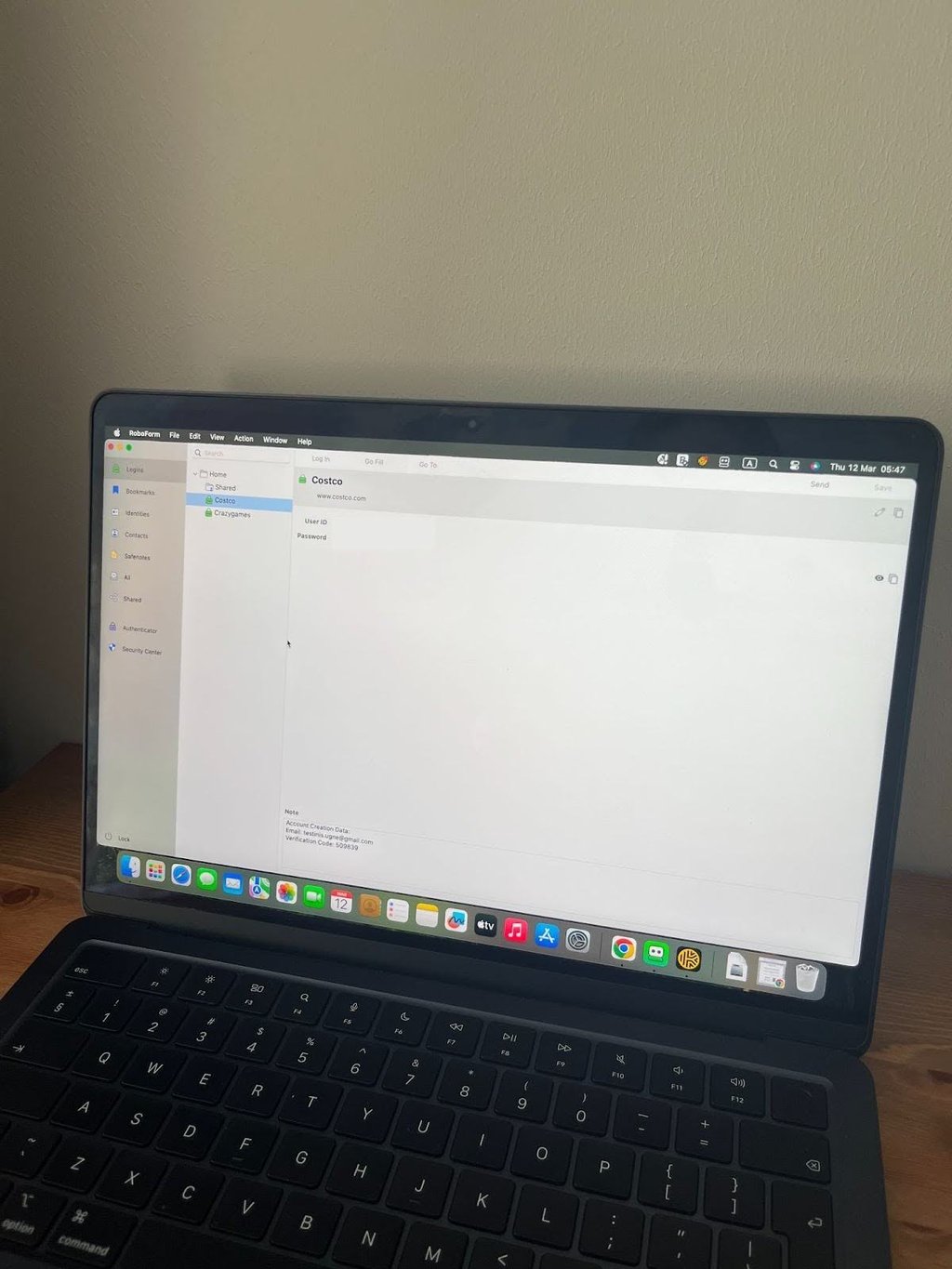 RoboForm interface desktop view