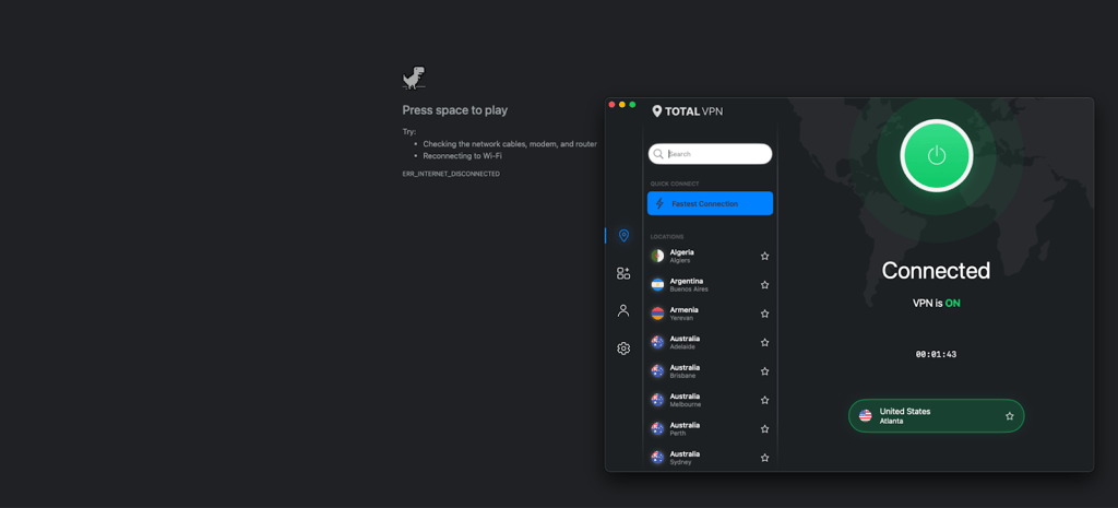 TotalVPN-connecting