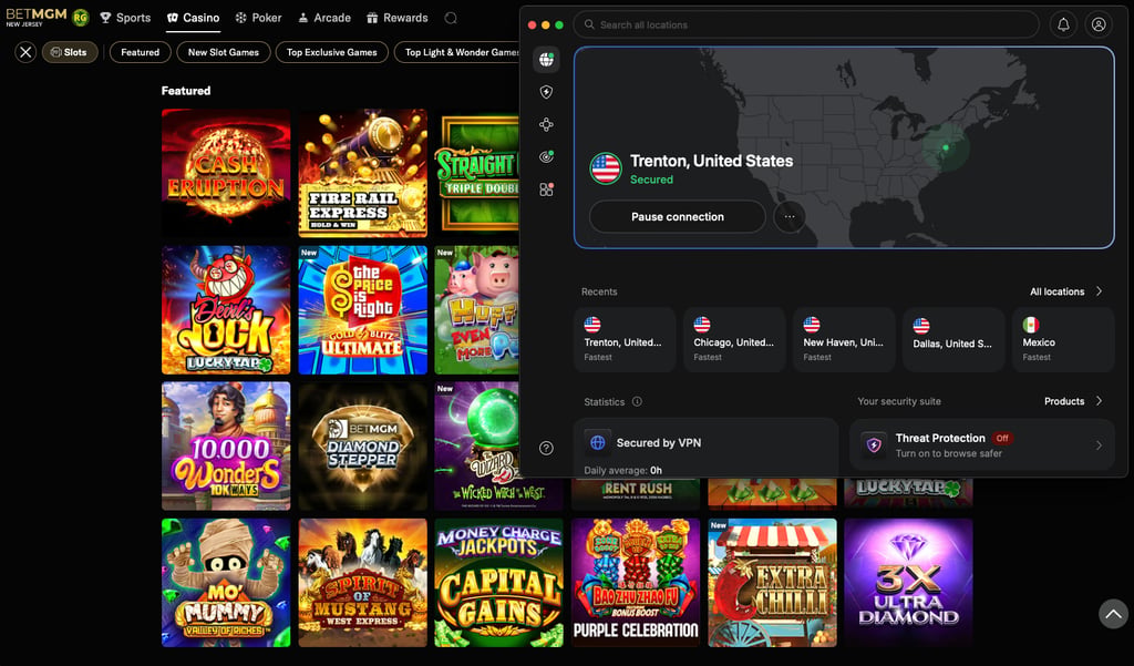 Using NordVPN to unblock gambling sites from a restricted region
