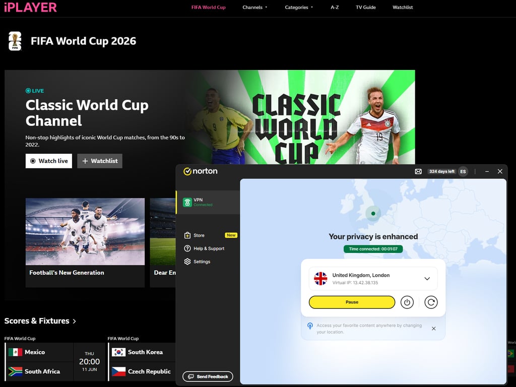 Unblocking UK BBC iPlayer with Proton VPN for World Cup free streams