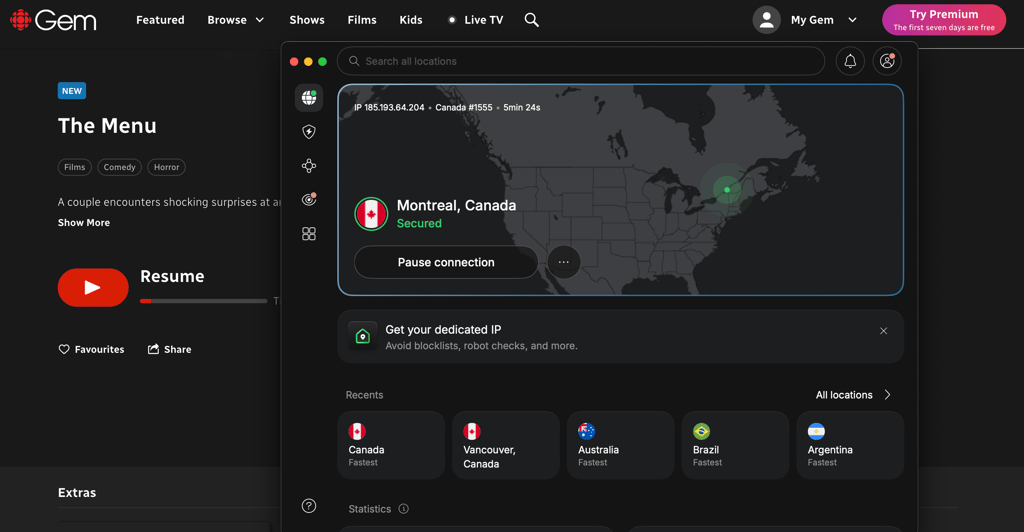 cbc gem nordvpn