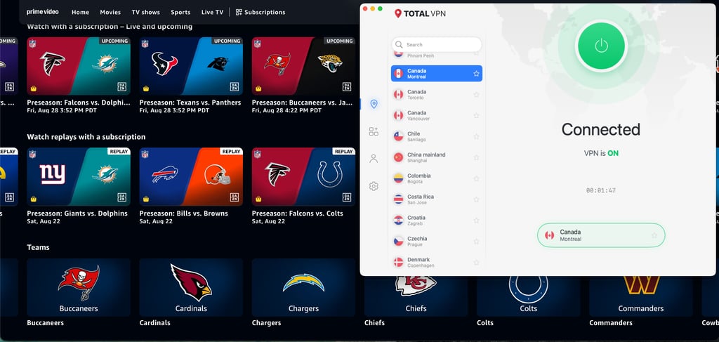 Prime Video unblocked with TotalVPN