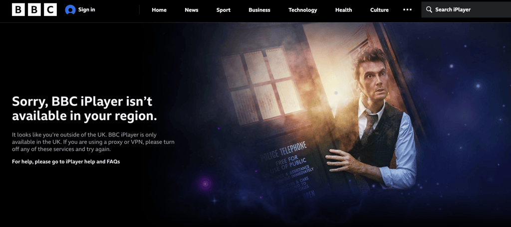 bbc iplayer unavailable in spain