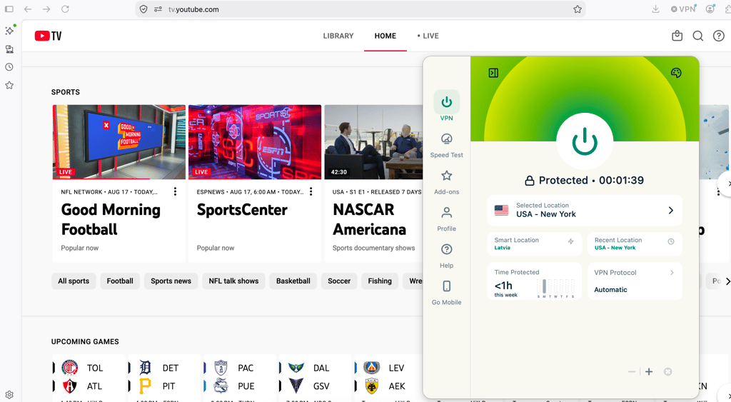 expressvpn youtubetv