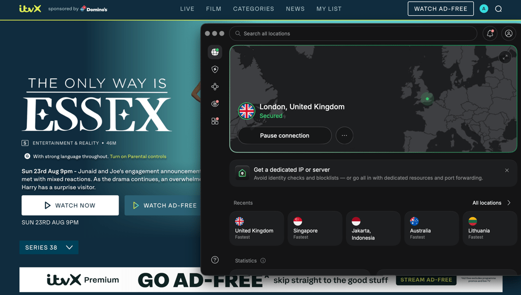 itvx in spain with nordvpn