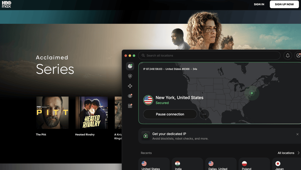 nordvpn HBO Max