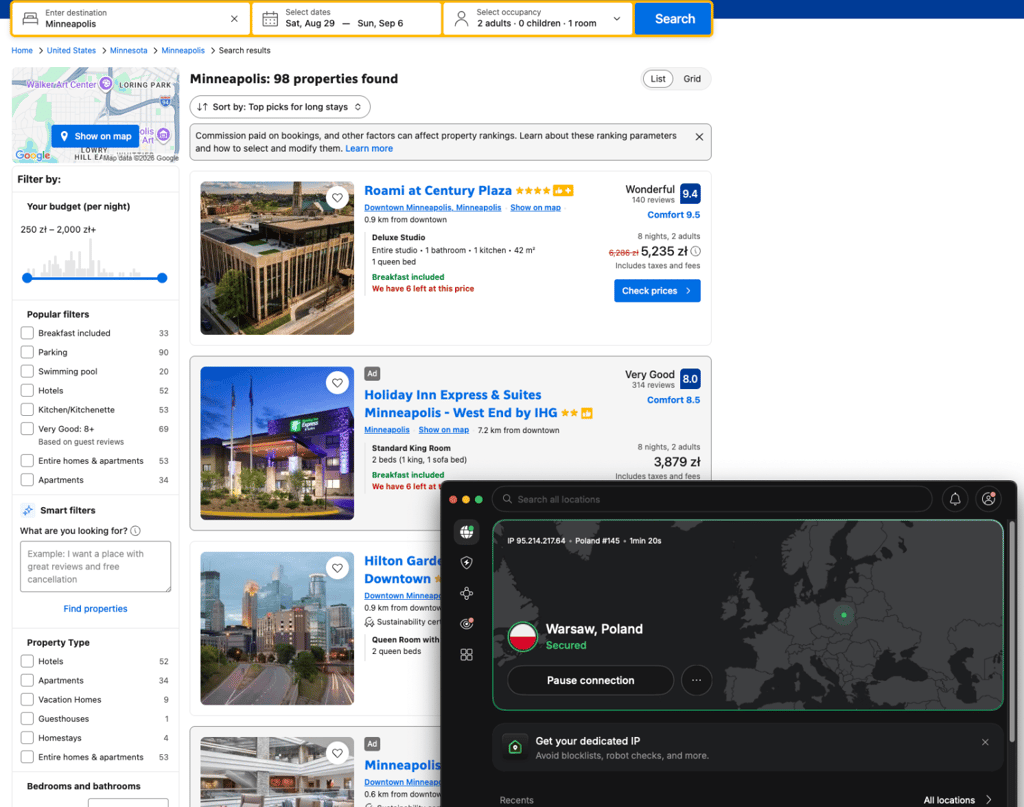 nordvpn cheaper hotels