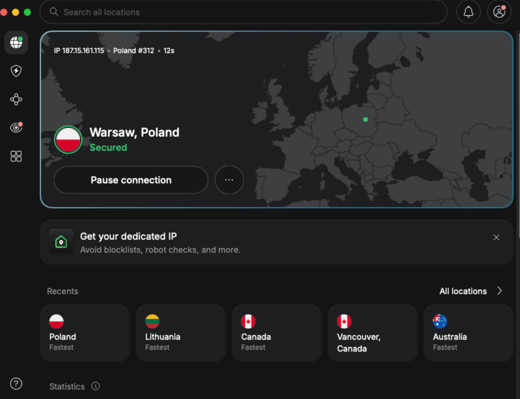nordvpn connected to poland for cheaper hotels