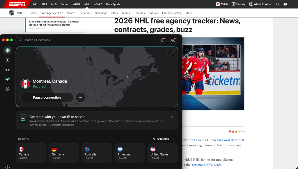 nordvpn espn 2