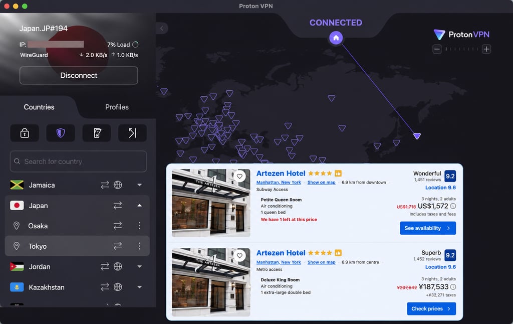 proton vpn connected to japan cheaper hotels