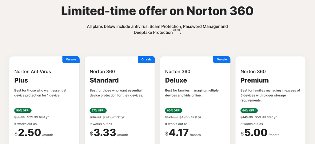 Norton BF deals
