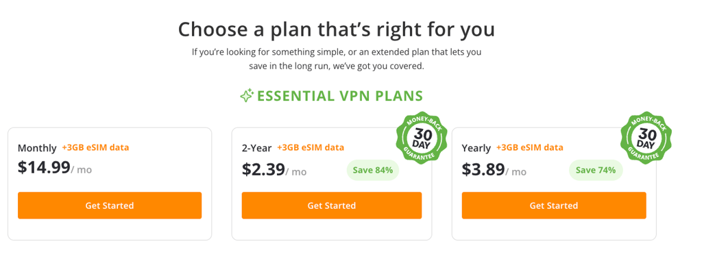 IPVanish BF plan pricng