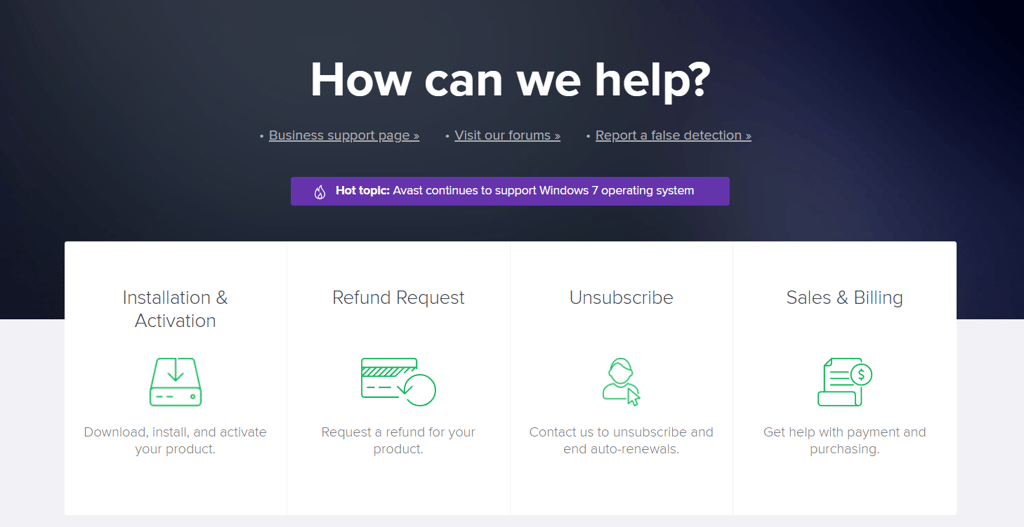 Avast SecureLine VPN support