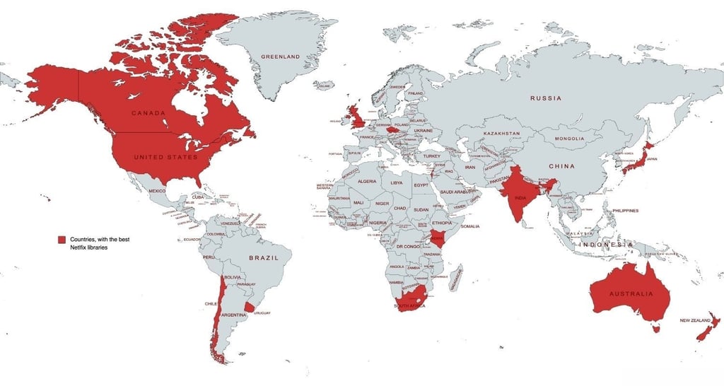 Extensive Netflix Libraries Globally