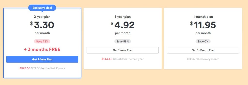 NordVPN pricing
