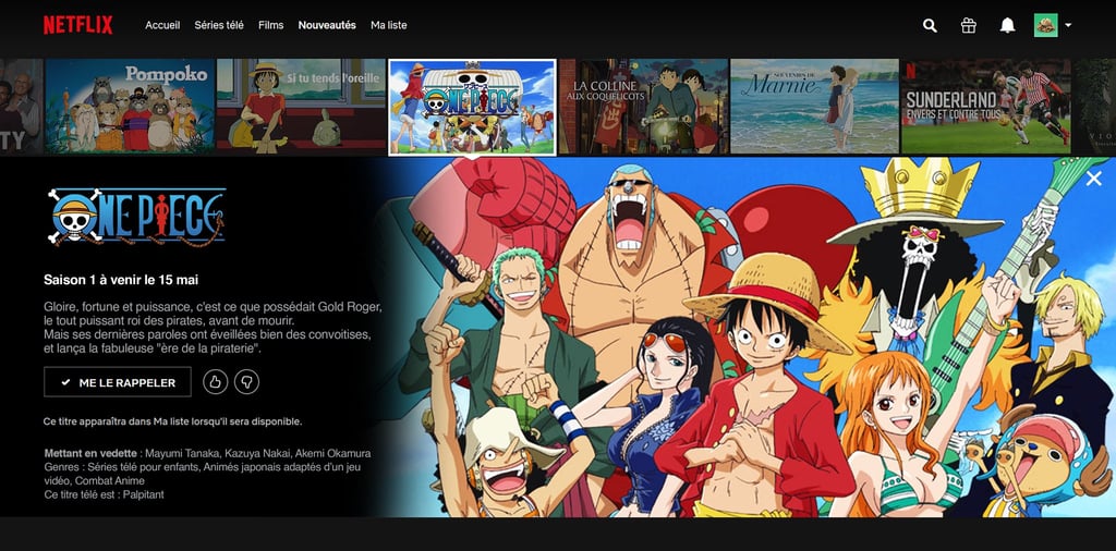 One Piece débloqué sur Netflix