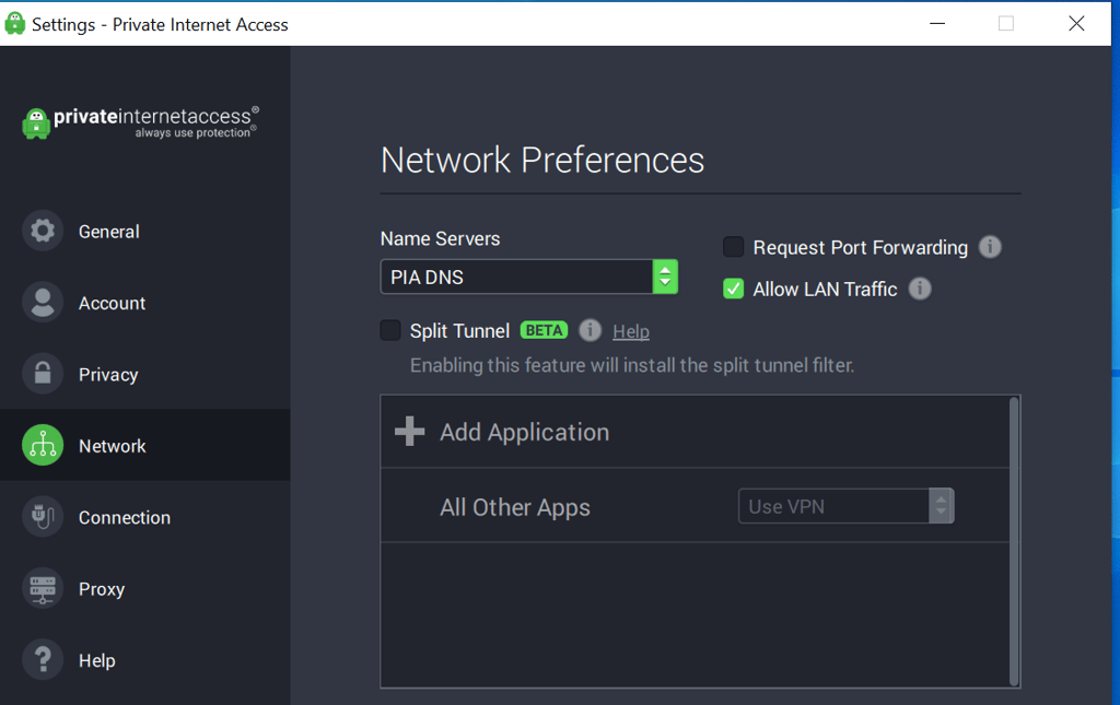 Network preferences