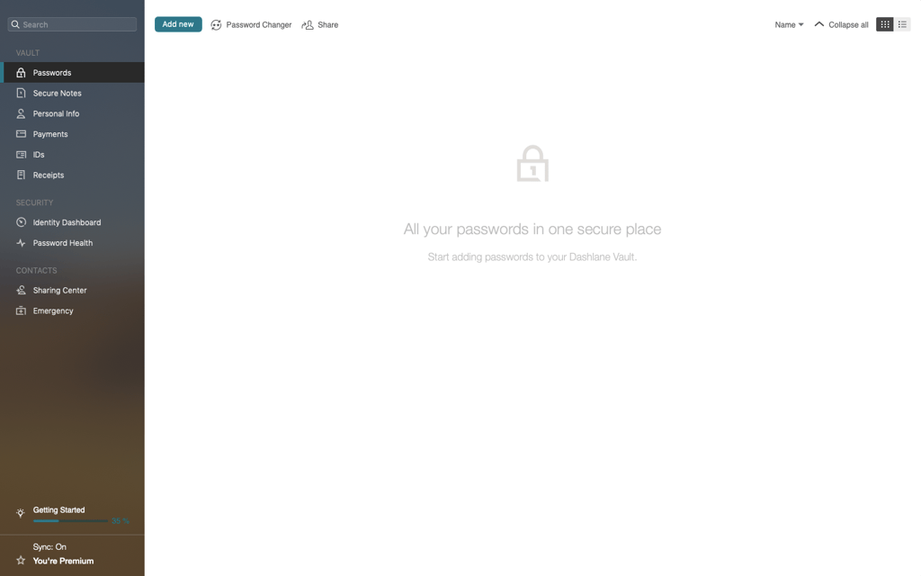 dashlane mac interface