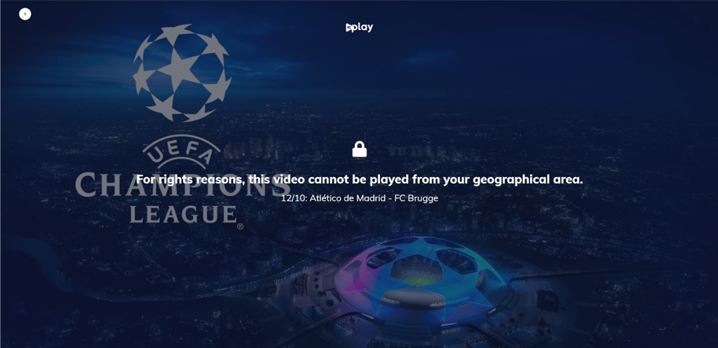 la champions no está disponible en tu región