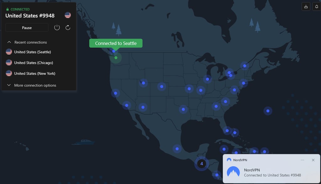 I connected to NordVPN server in Seatle where PornHub is available