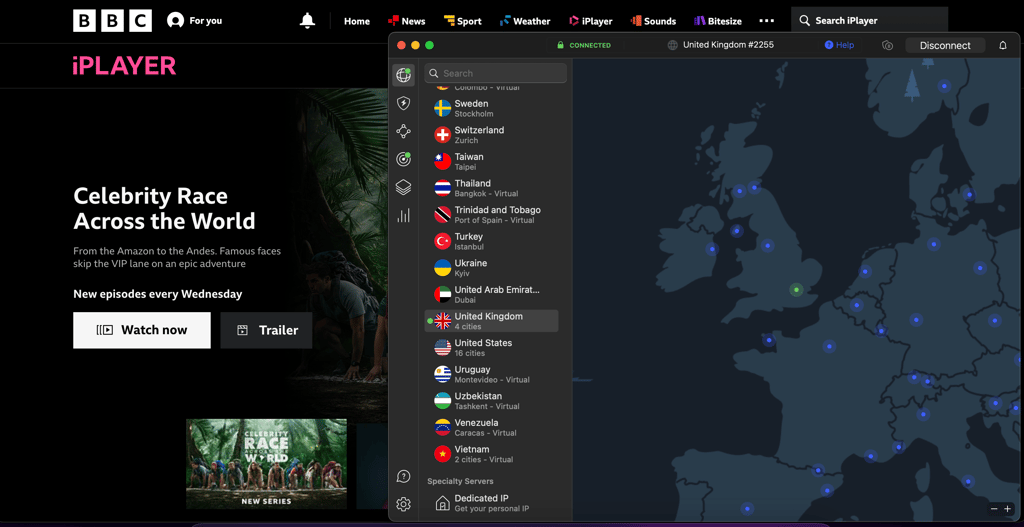 Accessing BBC iPlayer with VPN