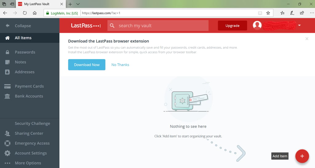 LastPass téléchargement extension de navigateur