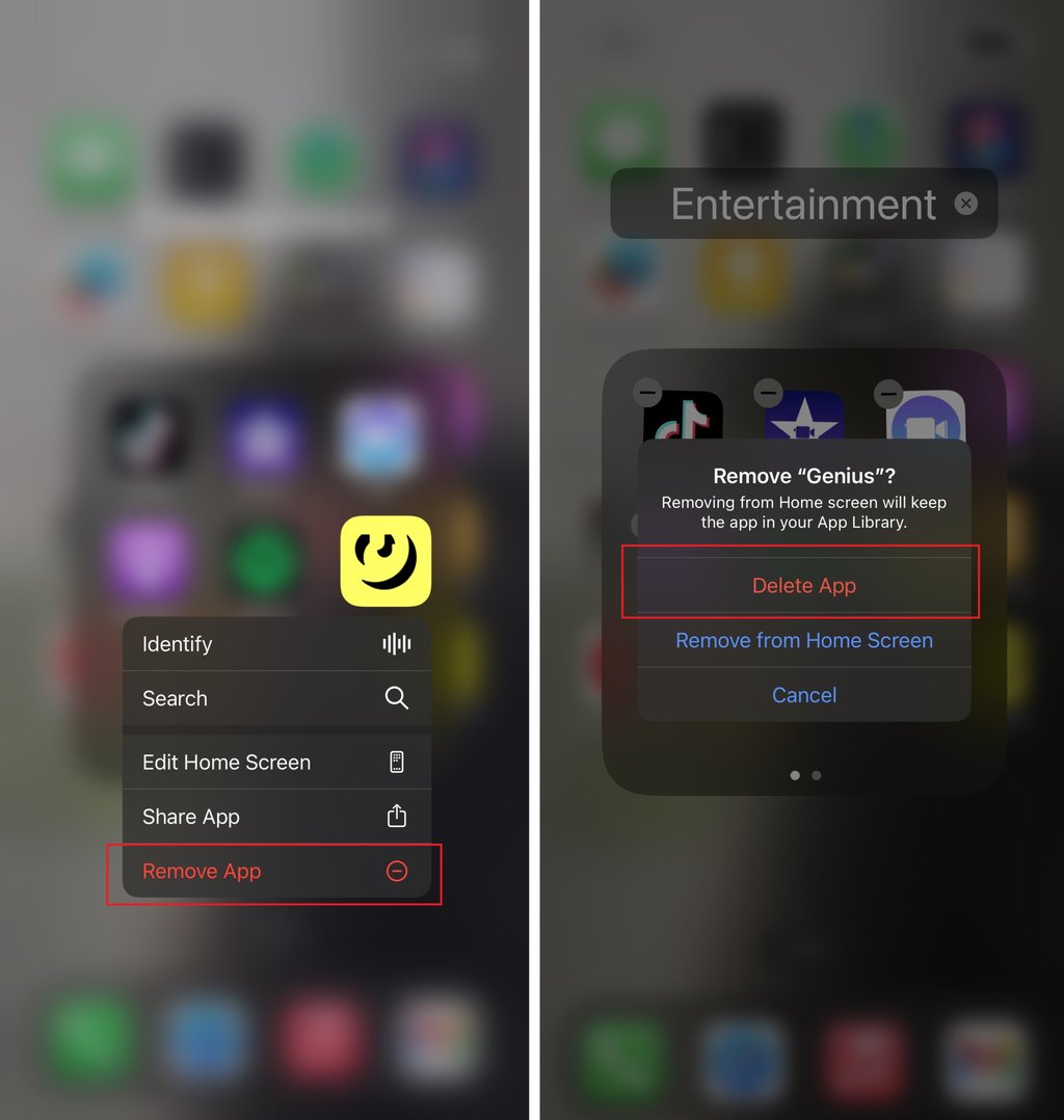 Delete suspicious apps