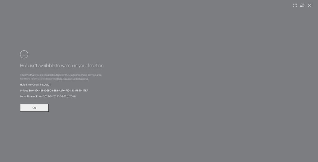 hulu not available error