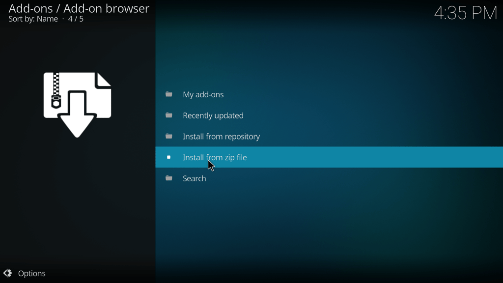 Step 9 - go to Install from zip file