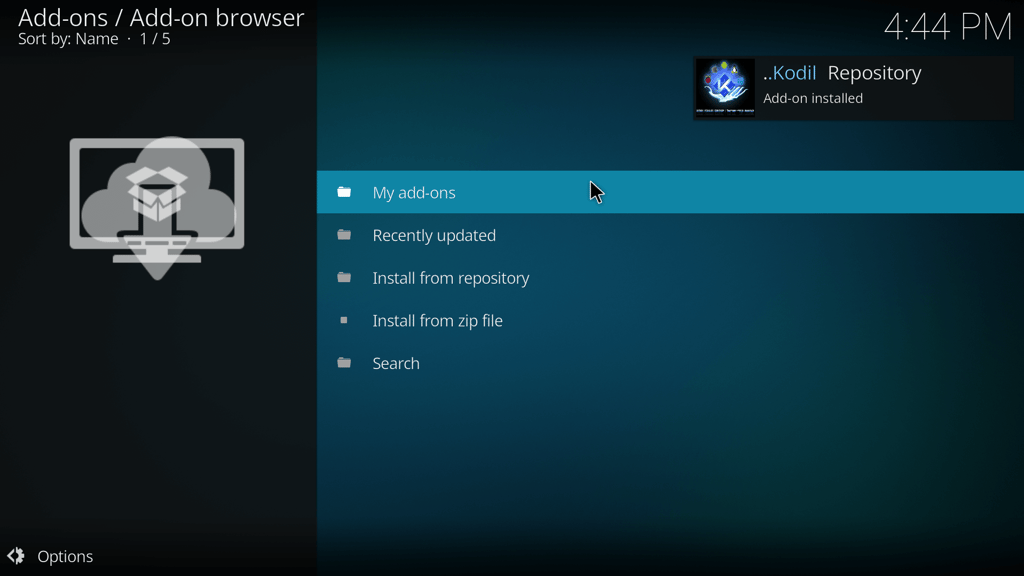 Step 13 - Kodil Repository has been installed