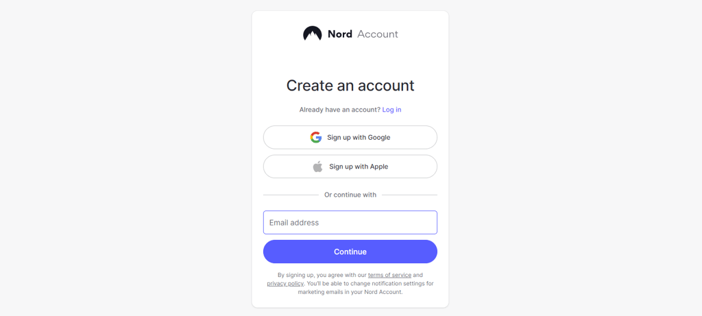 NordVPN account