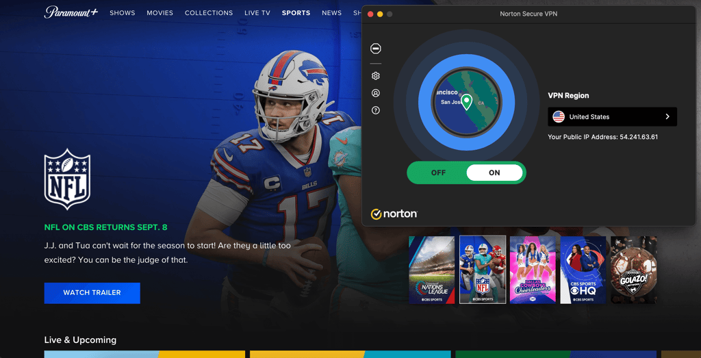 Norton-VPN Paramount Plus