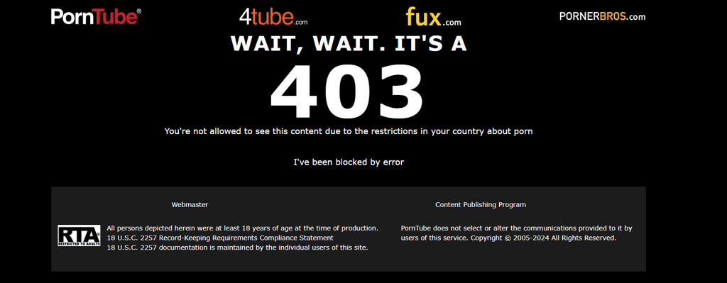 PornTube is blocked in Mississippi
