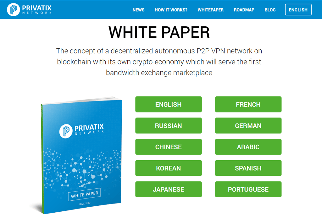 privatix whitepaper languages